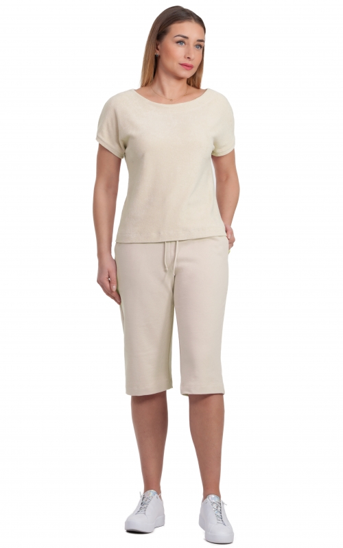 SUMMER TRACKSUIT WITH SHORTS beige COLOUR  Magnolica