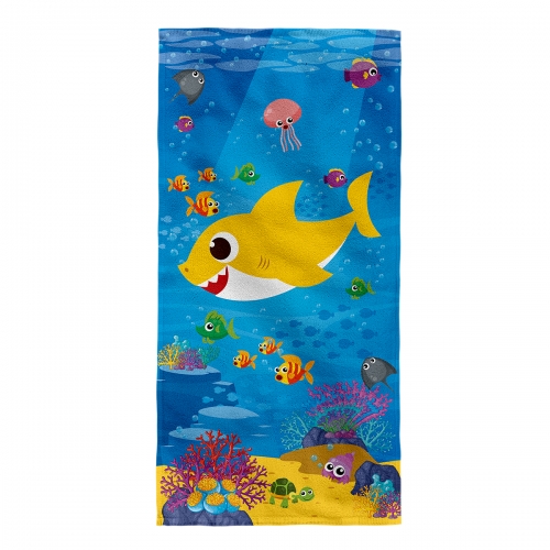 children's Bath/Pool/Beach Soft Cotton Towel «FISHs» 70x140 cm. Magnolica