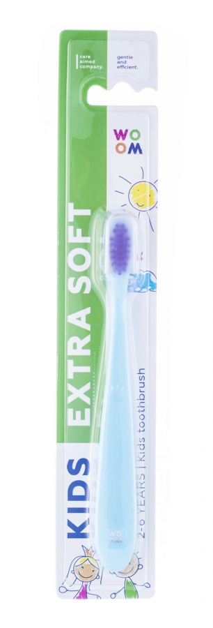WOOM, Children's toothbrush KIDS EXTra Soft,BLUE Magnolica