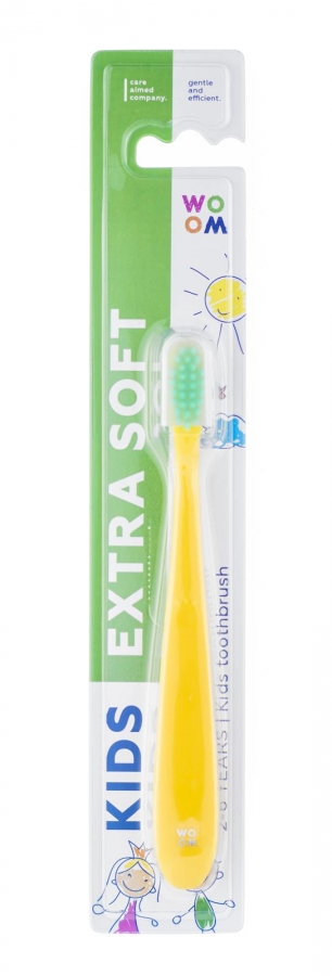 WOOM, Children's toothbrush KIDS EXTra Soft,YELLOW Magnolica