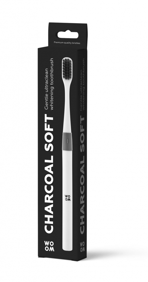 WOOM, Toothbrush CHARCOAL SOFT Magnolica