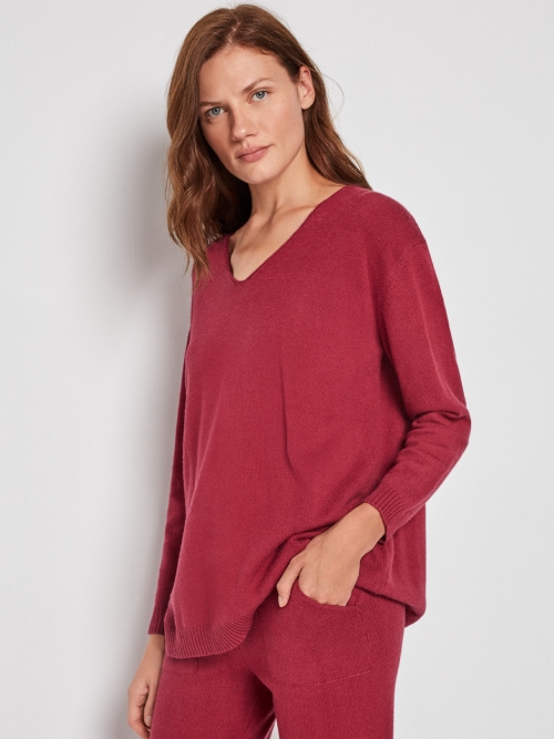 CASUAL WEAR-blouse,COLOR BURGUNDY Magnolica