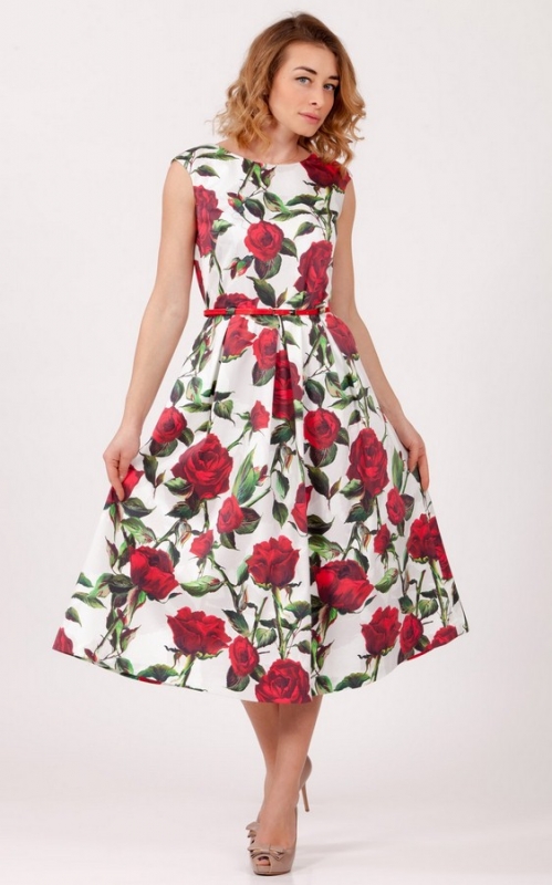 kokvilnas pavasara-vasaras kleita Magnolica