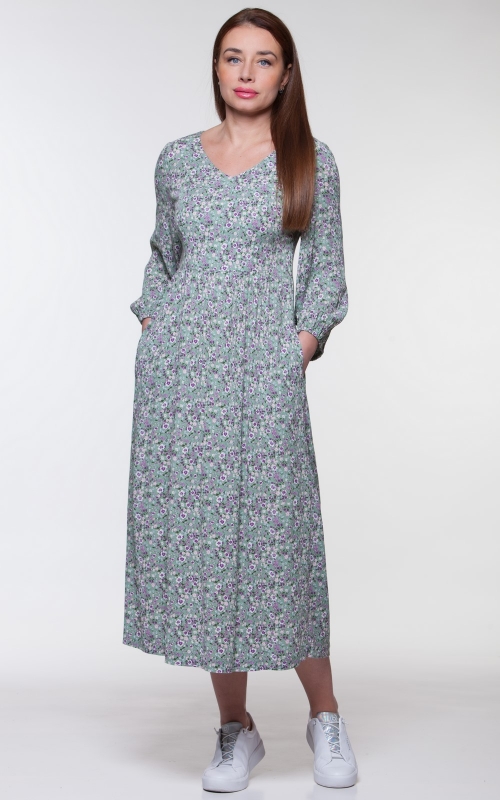 CASUAL SUMMER DRESS FROM COMPESSED VISCOSE,A-SILHOUETTE Magnolica