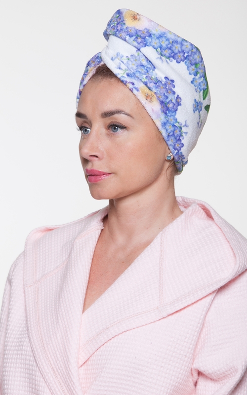 COTTON TURBAN FOR DRYING HAIR IN MULTI-COLOR. Magnolica