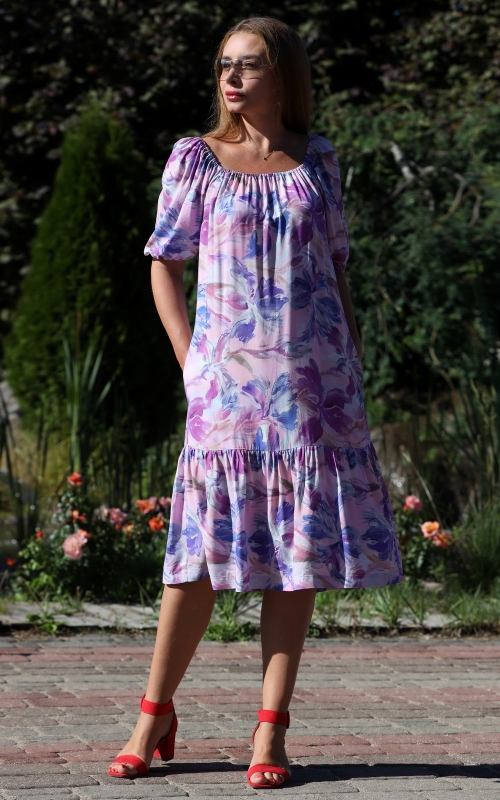 LOOSE, COMFORTABLE DRESS WITH POCKETS Magnolica