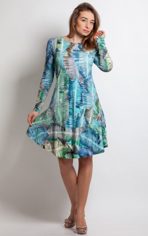 Debesu zila pavasara- vasaras ikdienas kleita Magnolica