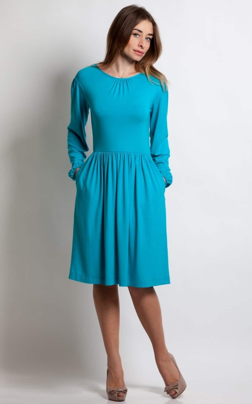 Платье весеннее небесно-голубое Magnolica