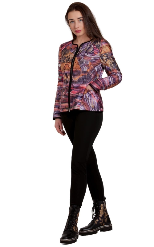 Spring Jacket With Colourful Abstract Print Magnolica