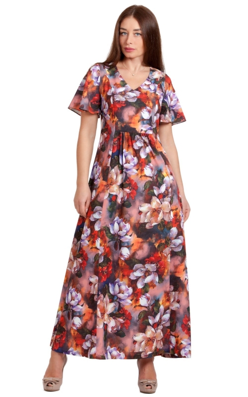 Bruna pavasara-vasaras kleita Magnolica
