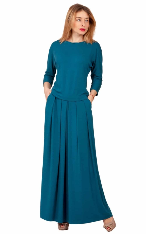 Turquoise Casual Suit Magnolica