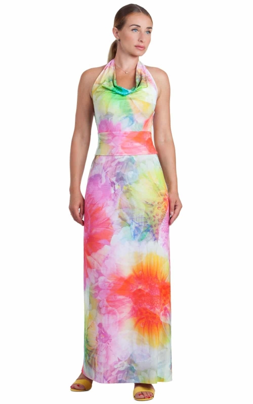 Ikdienas vasaras kleita ar spilgtu printu Magnolica