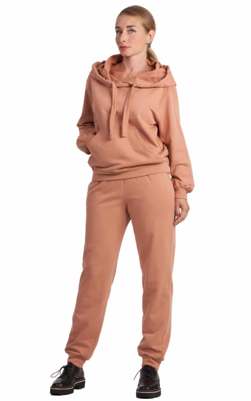 WALKING  COTTON TRACKSUIT IN PEACH COLOUR   Magnolica