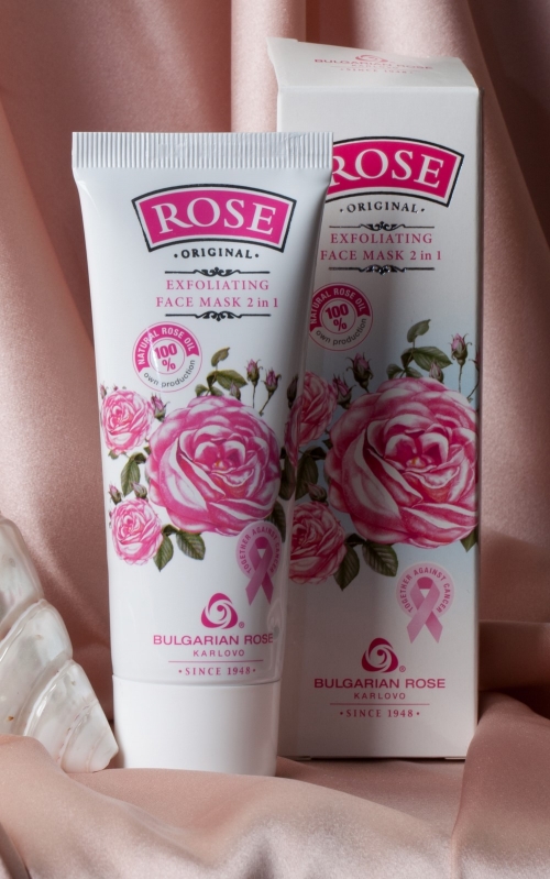 Exfoliating face mask 2 IN 1 ROSE ORGINAL with rose oil 75ml Magnolica
