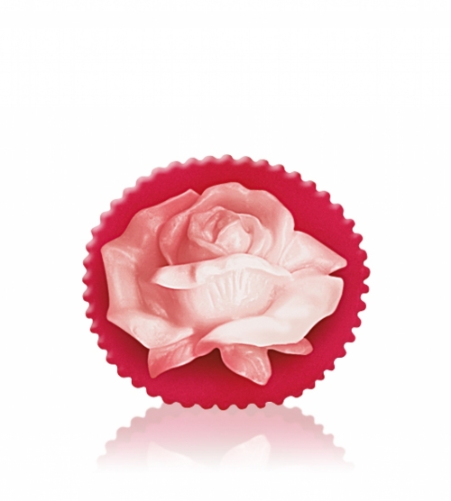 glycerine soap rose blossom,red with white rose 80 g. Magnolica