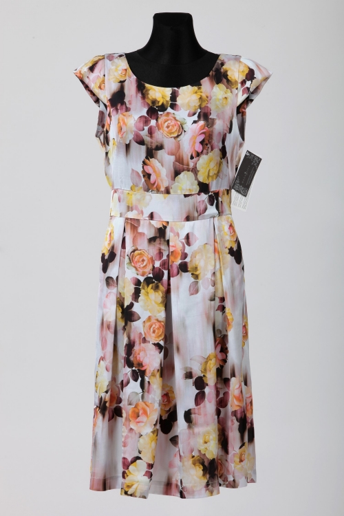 SHORT DRESS YELLOW COLOR Magnolica