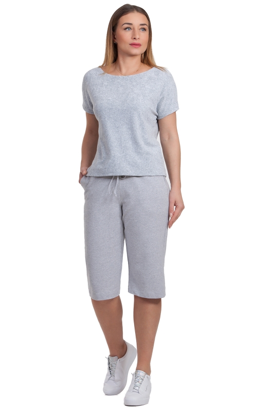 SUMMER TRACKSUIT WITH SHORTS gray color Magnolica