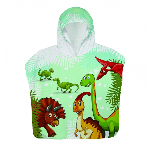 Children's hooded poncho «jurassic park»,4-9 y.old Magnolica