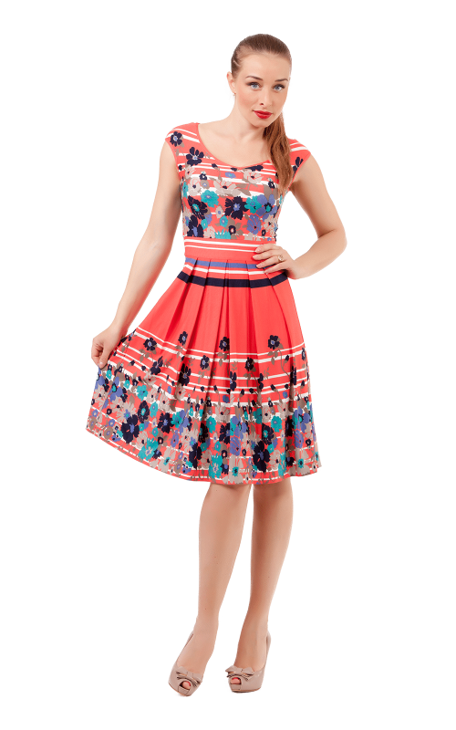 Spring-Summer Casual Red Dress Magnolica